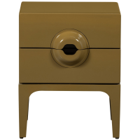 Woood Merge ladekast/nachtkastje 2 lades hout - honinggeel