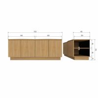 Woood Zuma tv-meubel 133 cm eiken - naturel