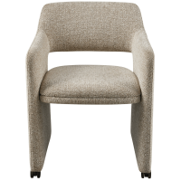 Woood Lyric eetkamerstoel met wielen - greige