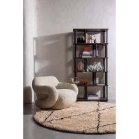 Woood Riss boekenkast eikenhout 186x90 cm - bruin