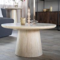 Eleonora Ronde salontafel Aime - Ø70x38 cm - travertin
