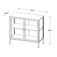 Nordic Home Ragnar dressoir - 90 cm - zwart