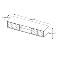 Nordic Home Calvi eiken tv-meubel - 160 cm - naturel