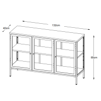 Nordic Home Ragnar dressoir - 130 cm - zwart