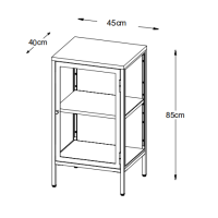 Nordic Home Ragnar dressoir - 45 cm - zwart