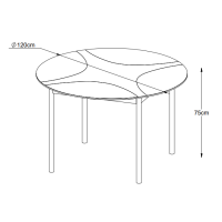 Nordic Home Magnus ronde eiken eettafel - Ø120 cm - espresso