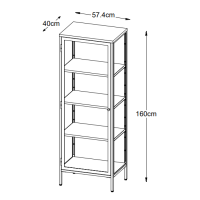 Nordic Home Ragnar vitrinekast - 160 cm