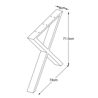 Nordic Home Jamie tafelpoot - X vorm - set van 2