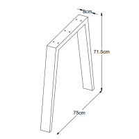 Nordic Home Jamie tafelpoot - N vorm - set van 2