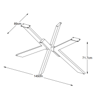 Nordic Home Jamie tafelpoot - ster vorm