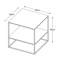 Nordic Home Dora salontafel 50x50 cm - zwart