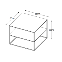 Nordic Home Dora salontafel 65x65 cm - zwart