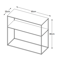 Nordic Home Dora sidetable 90 cm - zwart