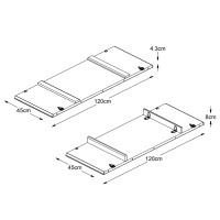 Nordic Home Leif eiken tafelblad - 45 x 120 cm - naturel