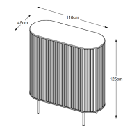 Nordic Home Denzel wandkast - 110 cm