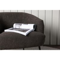 Svea Vona fauteuil - boucle - donkergrijs