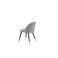Svea Zako eetkamerstoel - gouden poot - velvet - grijs