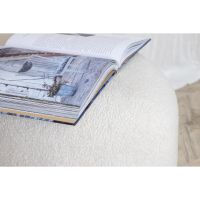 Svea Troy poef - teddy - wit