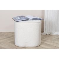 Svea Arlo poef - teddy - off white