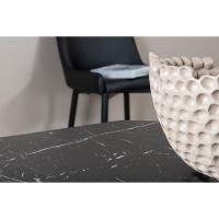 Svea Lino ronde eettafel - ø110 cm - marmer - zwart