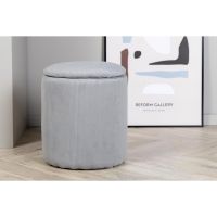 Svea Zara poef - rib - grijs