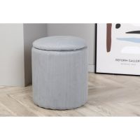 Svea Zara poef - rib - grijs