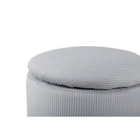 Svea Zara poef - rib - grijs