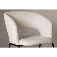 Svea Pirlo eetkamerstoel - linnen - wit