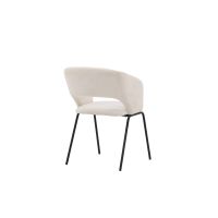 Svea Pirlo eetkamerstoel - linnen - wit