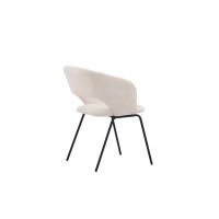 Svea Pirlo eetkamerstoel - linnen - wit