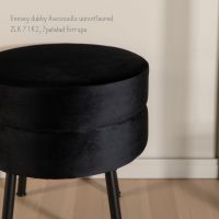 Svea Zane hocker - velvet - zwart