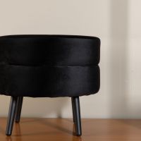 Svea Zane hocker - velvet - zwart