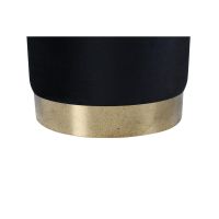 Svea Remi poef - velvet - zwart