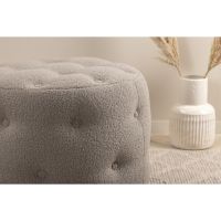 Svea Juno hocker - teddy - grijs