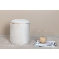 Svea Zara poef - velvet - beige
