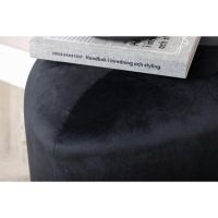 Svea Troy poef - velvet - zwart