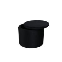 Svea Blaze poef - velvet - zwart