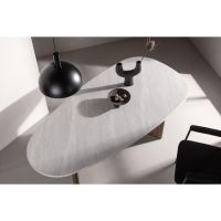 Svea Movo organische eettafel - 180 x 90 cm - betonlook