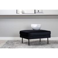 Svea Rio hocker - velvet - zwart