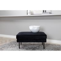 Svea Rio hocker - velvet - zwart