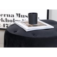 Svea Juno hocker - velvet - zwart