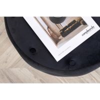 Svea Juno hocker - velvet - zwart