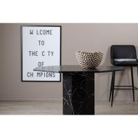 Svea Lino ronde eettafel - ø110 cm - marmer - zwart