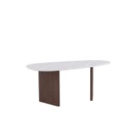 Svea Movo organische eettafel - 180 x 90 cm - betonlook