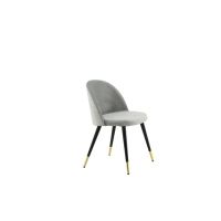 Svea Zako eetkamerstoel - gouden poot - velvet - grijs