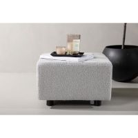 Svea Sol hocker - boucle - lichtgrijs