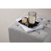 Svea Sol hocker - boucle - lichtgrijs