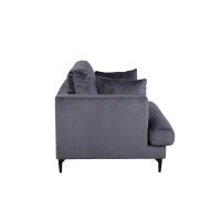 Svea Ruma fauteuil - velvet - donkergrijs