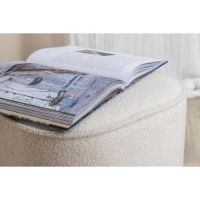 Svea Arlo poef - teddy - off white