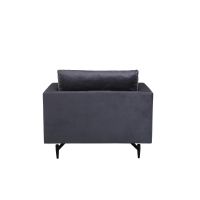Svea Ruma fauteuil - velvet - donkergrijs